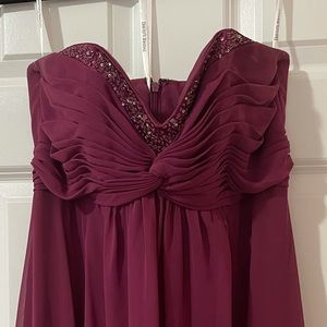 Strapless Chiffon Bridesmaid Dress